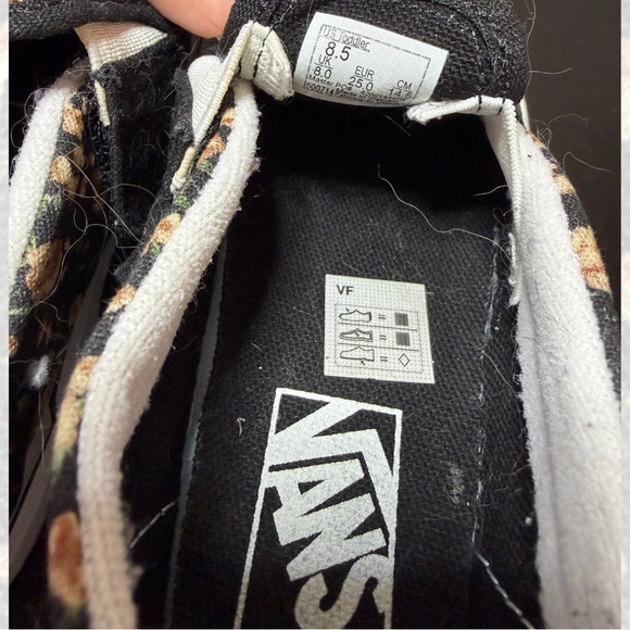 Vans Kids Black Floral Slip-On Sneakers - Picture 3 of 4